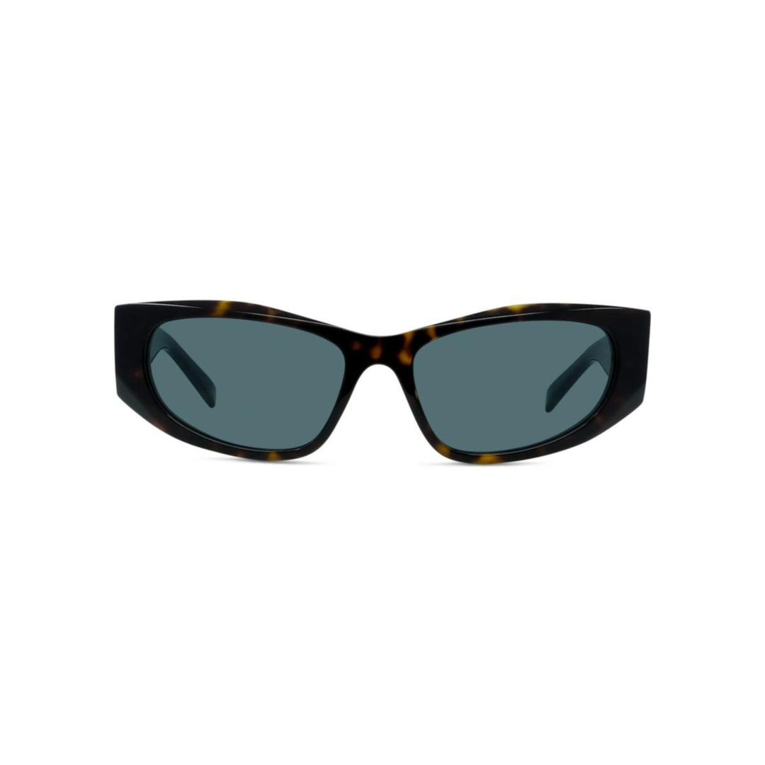 Gv40116i Rectangular Tortoiseshell Sunglasses with Subtle Branding