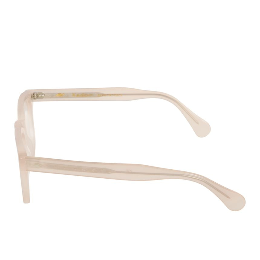 Woody Cal 49 Translucent Beige Rounded Square Eyeglasses