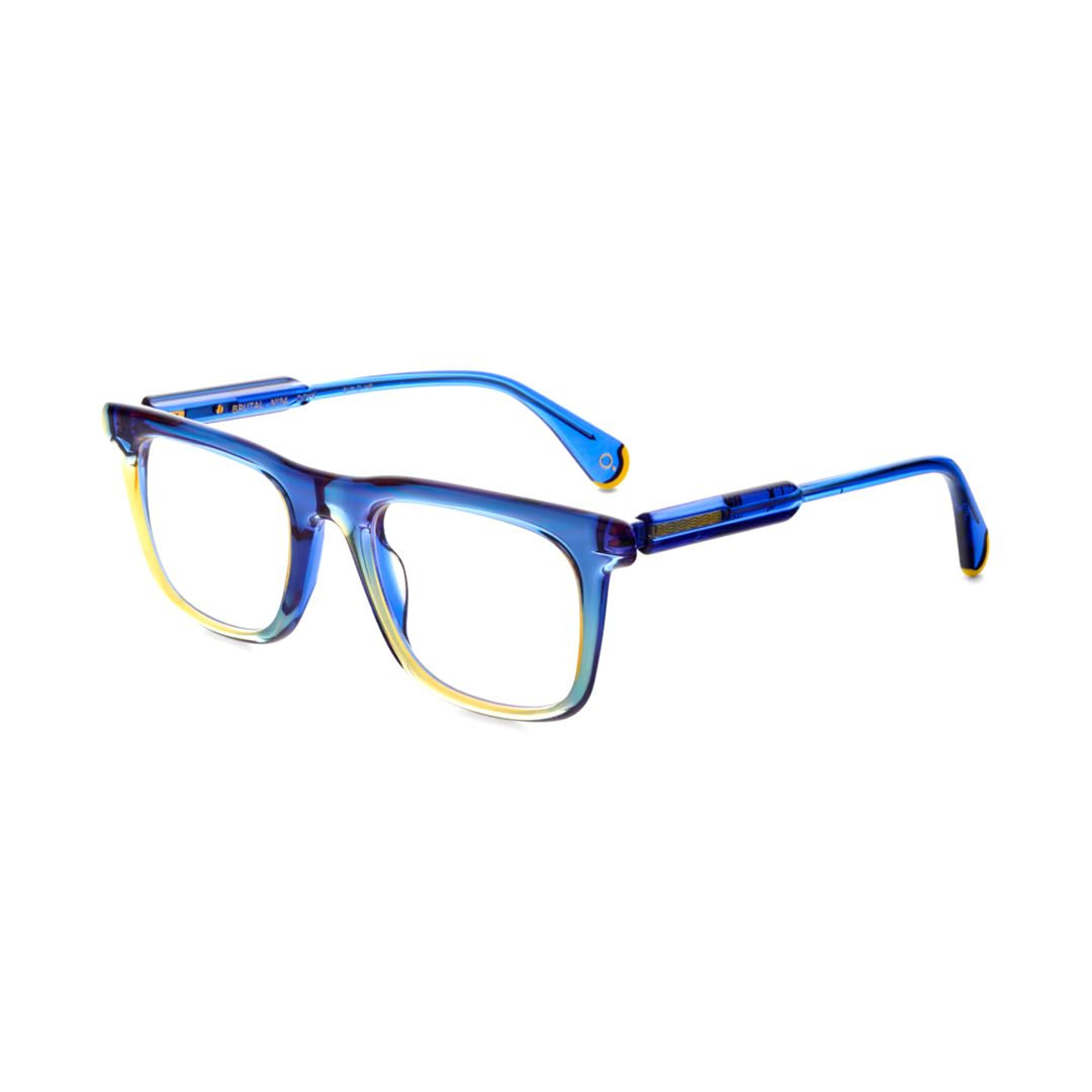 Brutal No.34 Rectangular Gradient Acetate Eyeglasses with Playful Accents