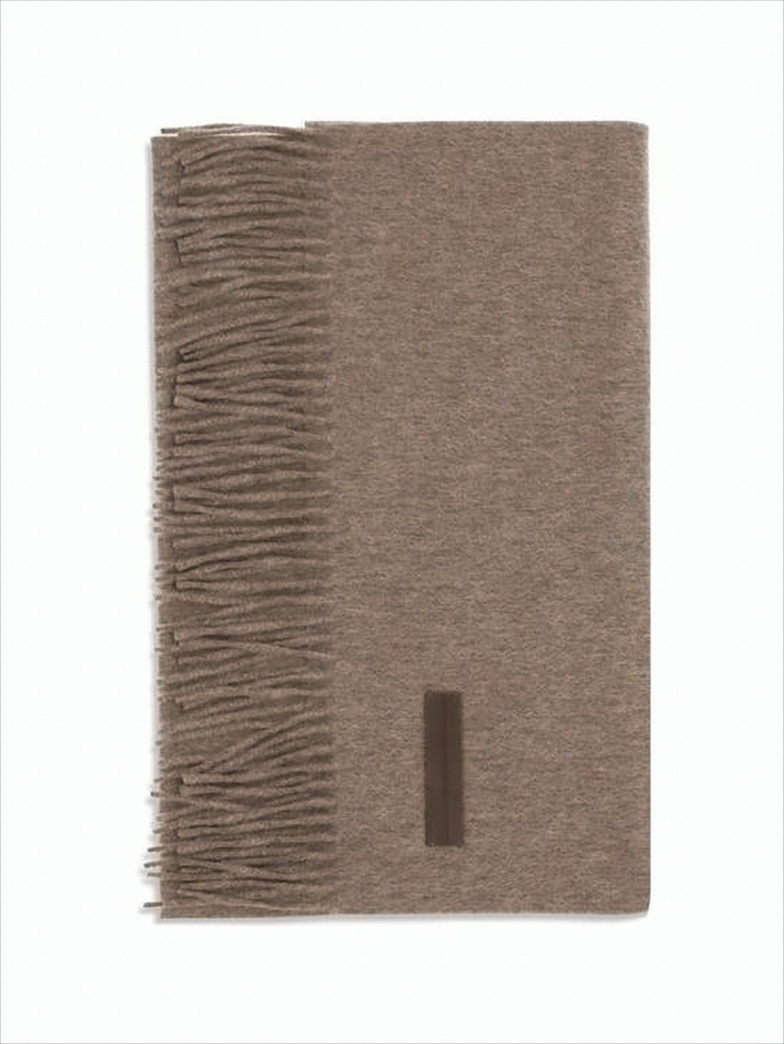 Finely Woven Cashmere Scarf with Subtle Fringing