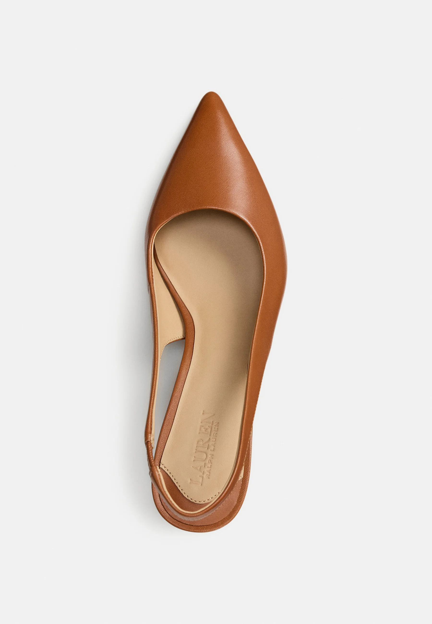 Brown Smooth Calf Slingback Pumps