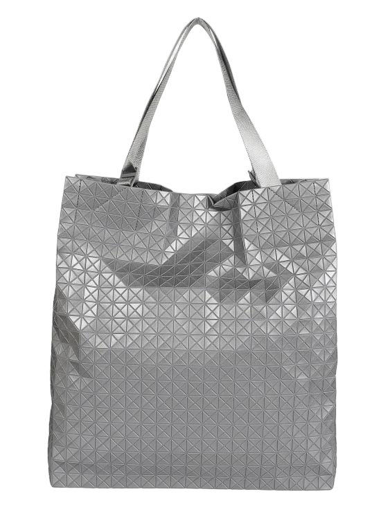 Geometric Tote Bag with Triangular Pattern