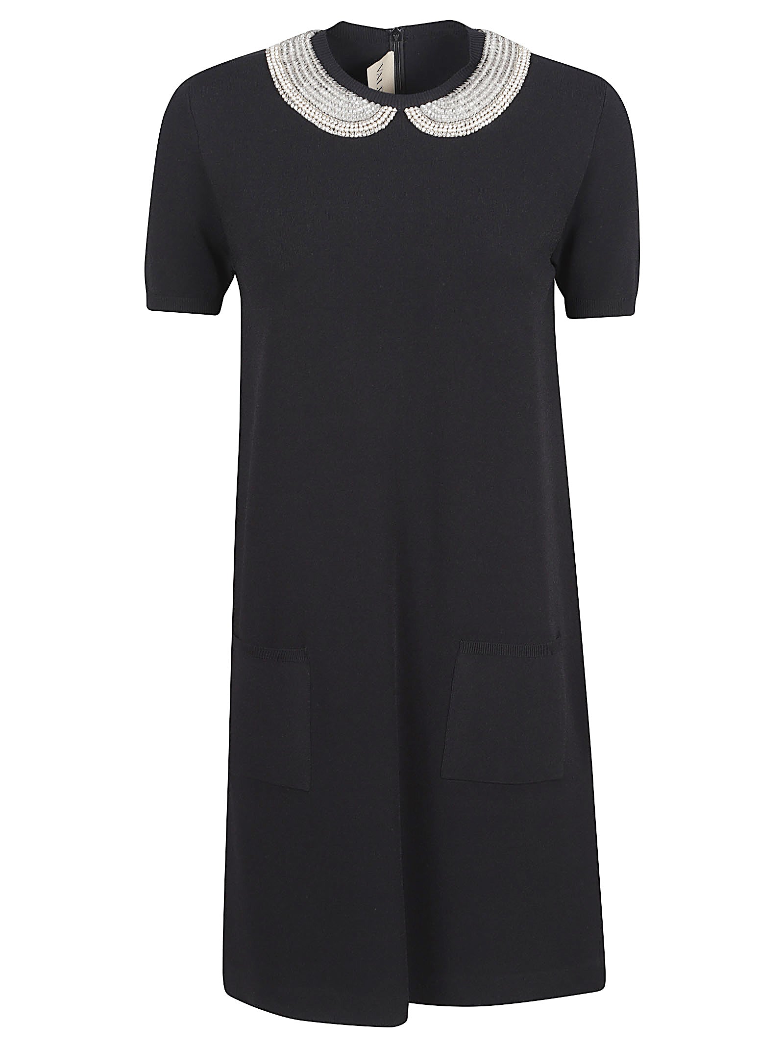 Embellished Collar Mini Dress