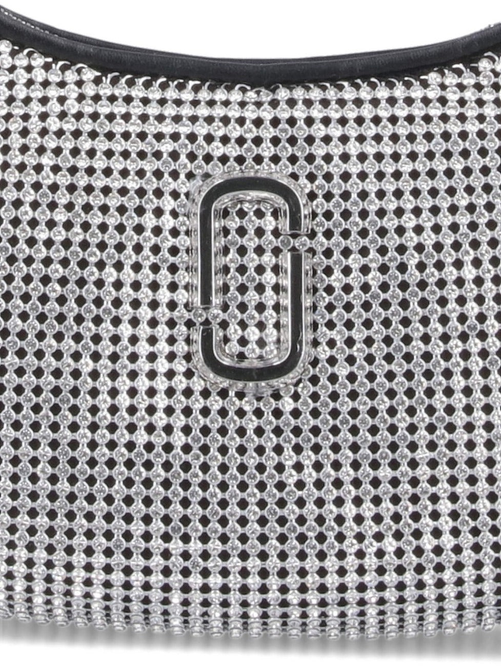 Rhinestone Small Curve' Shoulder Bag – Silver
