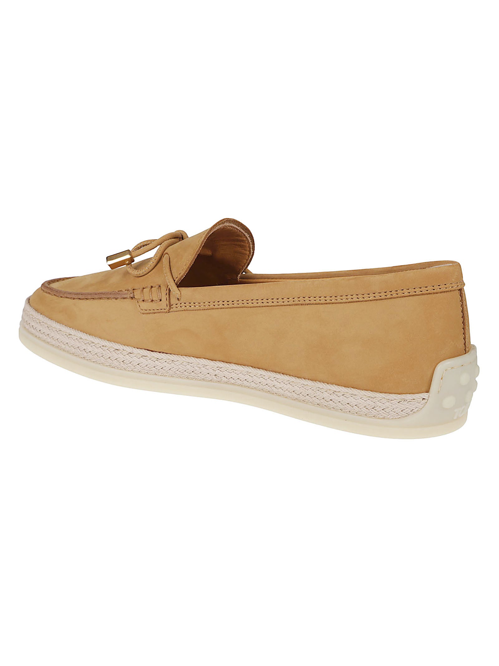 Moccasin-Style Flat Shoes In Soft Nubuck