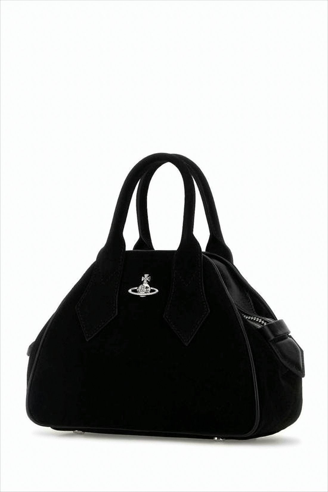 Structured Black Calf Leather Crossbody Bag