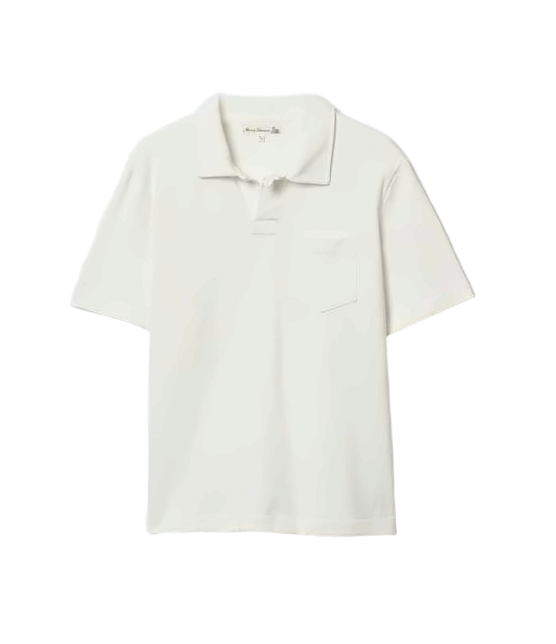 White Short-Sleeve Polo Shirt with Design