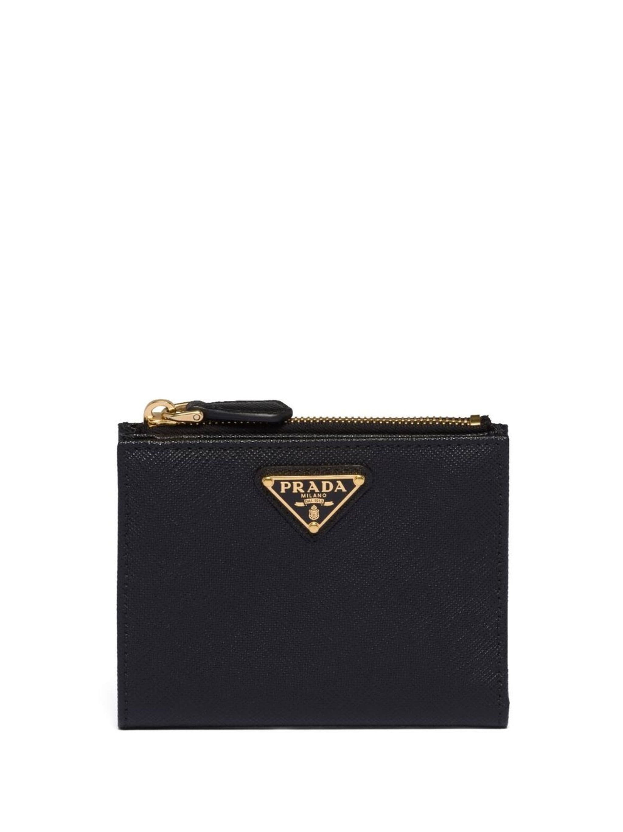 Black Saffiano Leather Small Wallet