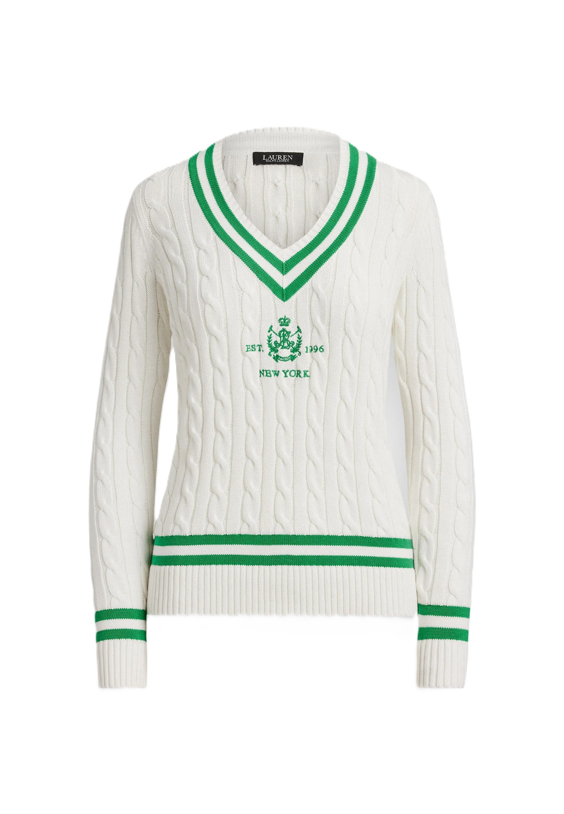White Meren Linen Pullover Sweater