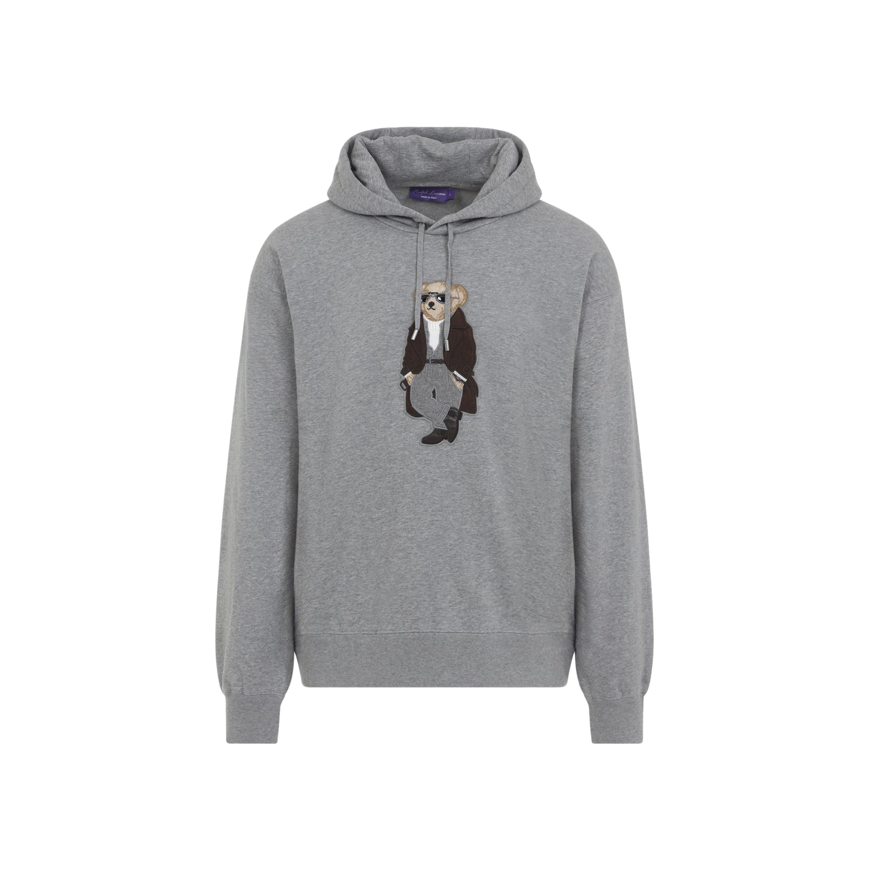 Heather Grey Cotton-Cashmere Blend Hooded Sweatshirt
