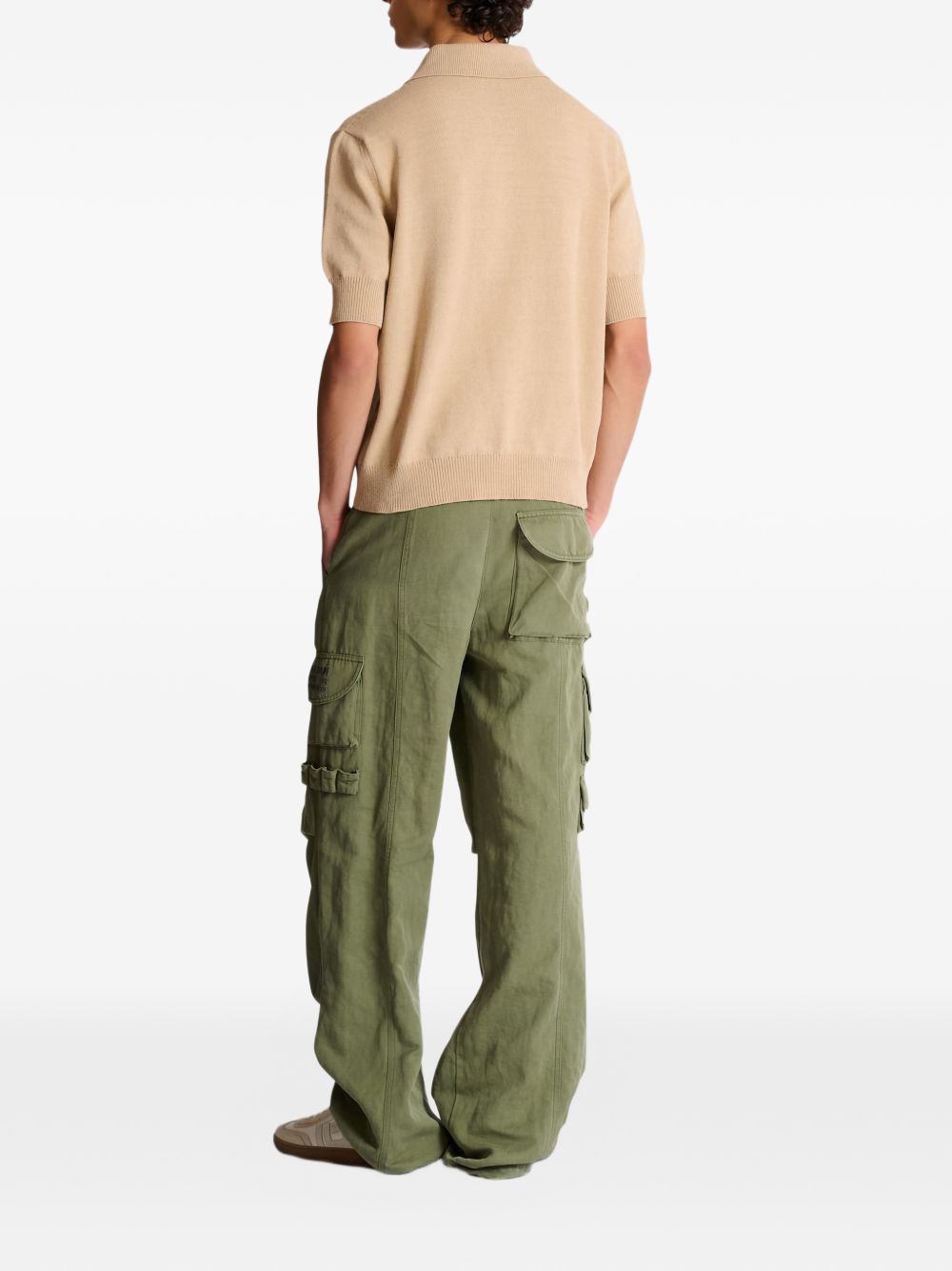 Short Sleeve Polo Shirt With Button Placket