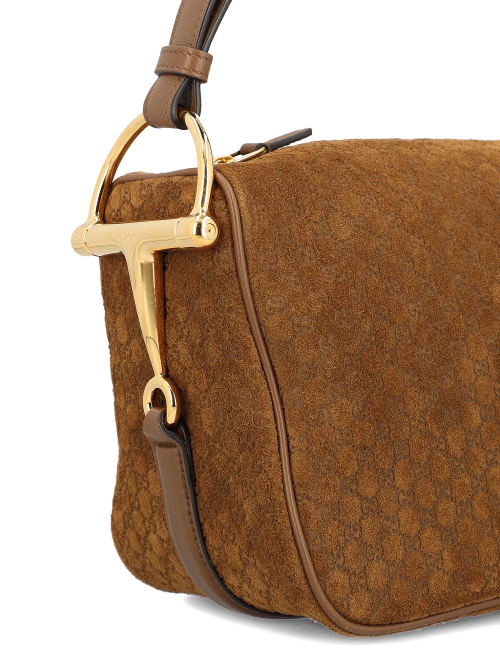 Rectangular Shoulder Bag in Soft Calf Skin Suede