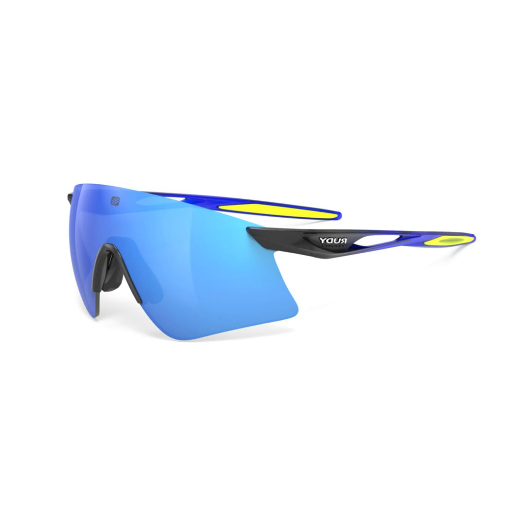 Astral Sphere Blk/Cryst Blue G. Wraparound Sunglasses
