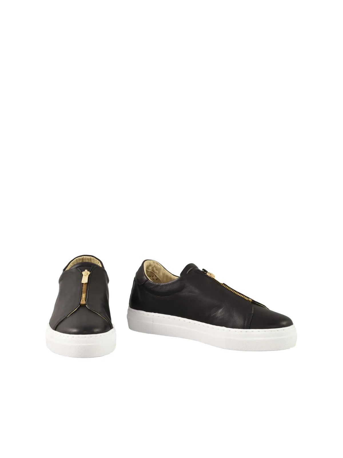 Black Leather Sneakers