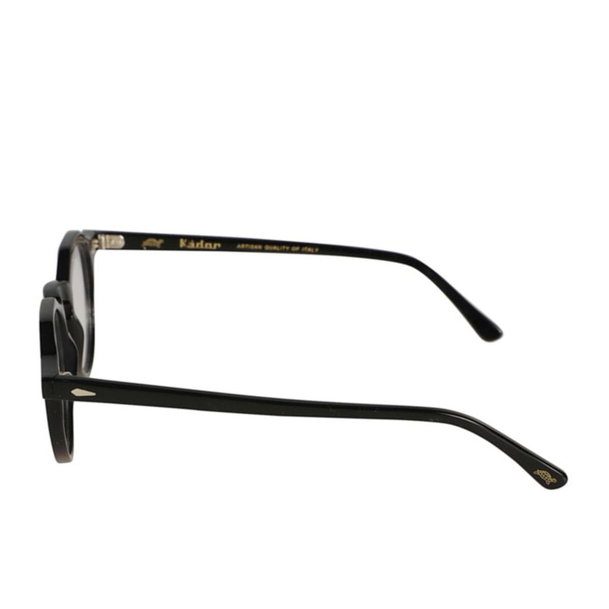 Justin Classic Round Frame Eyeglasses with Geometric Accents