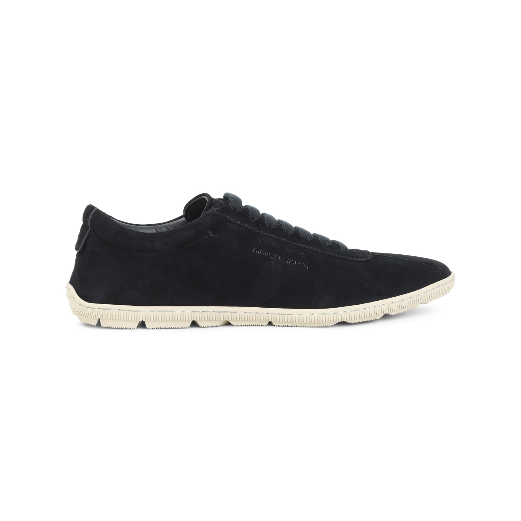 Goat Leather Round Toe Sneakers