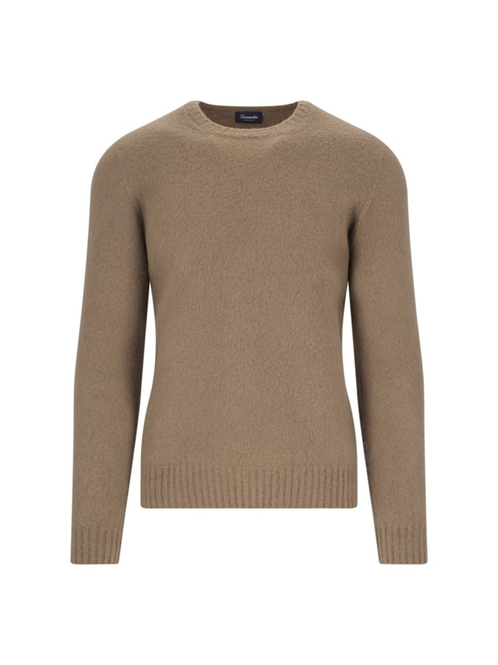 Basic Sweater In Brown Wool Light Shade