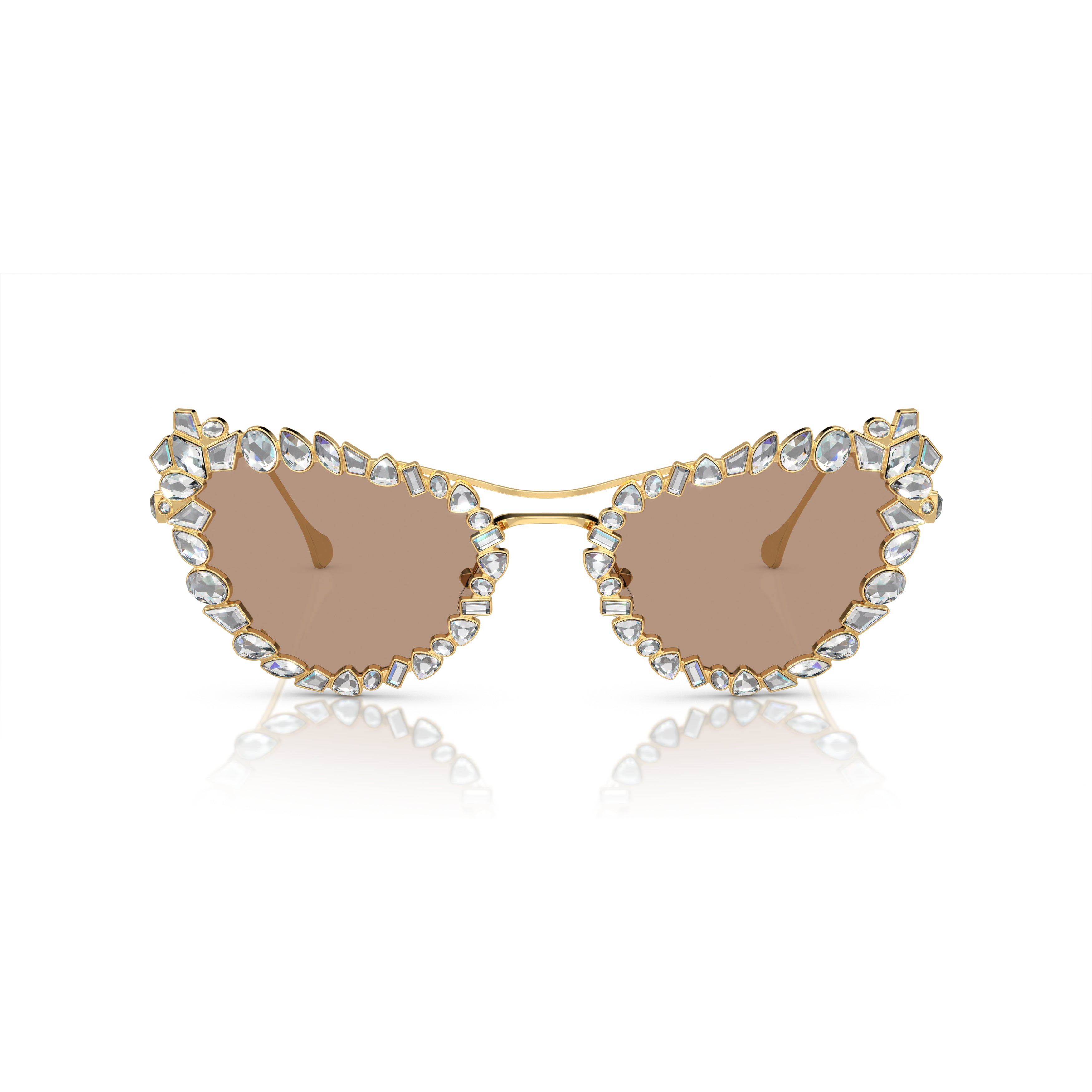 Cat-Eye Sunglasses With Crystal Embellishments