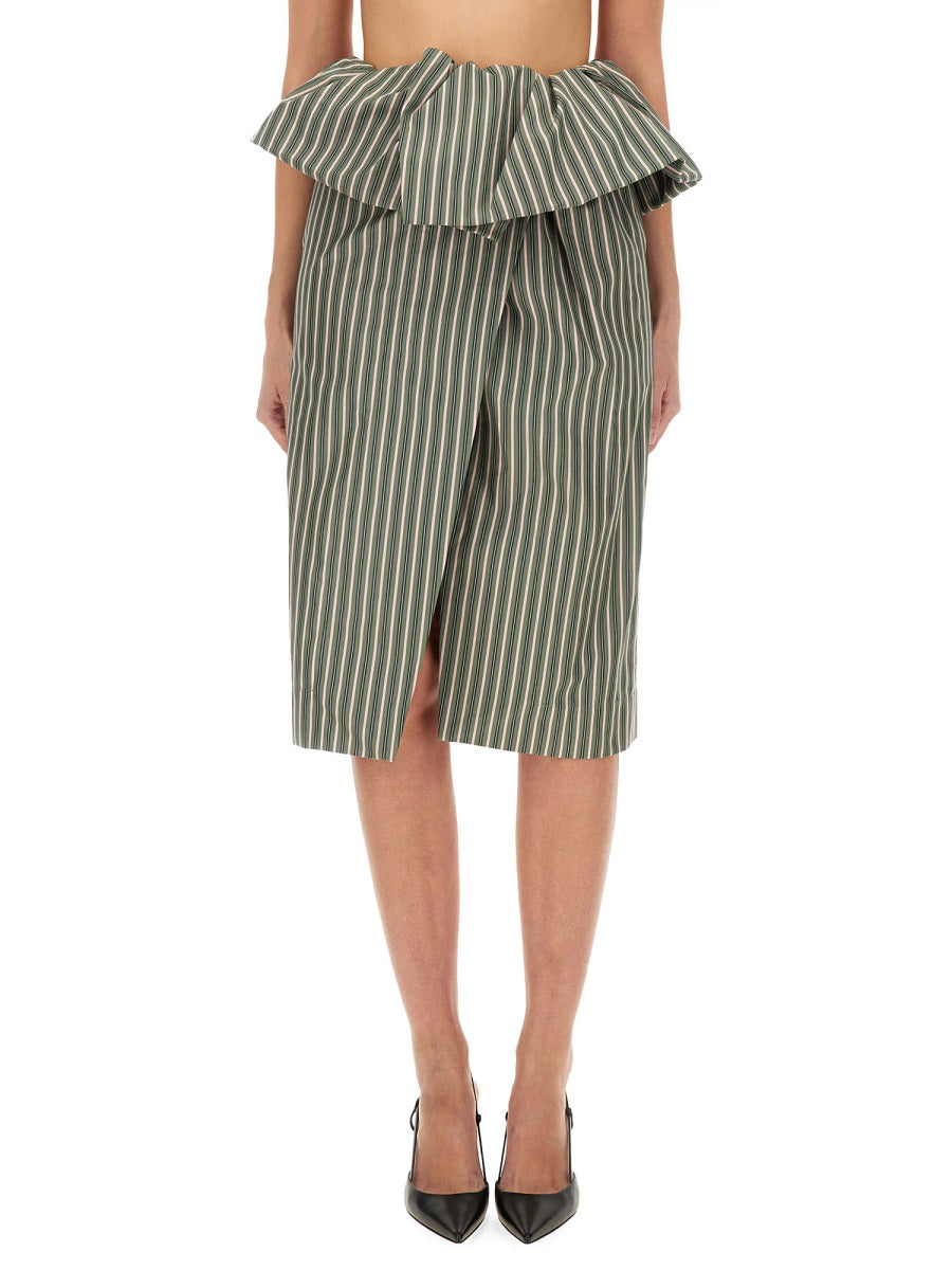 Striped Midi Skirt