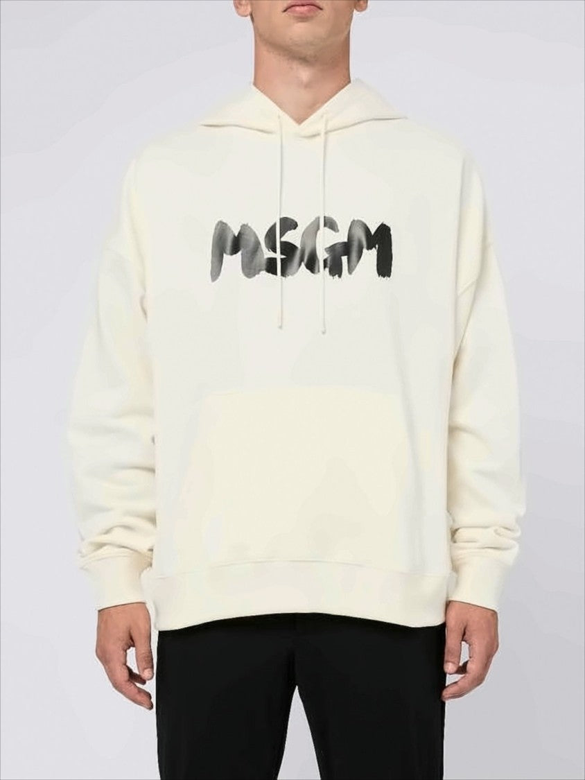 Relaxed-Fit Graphic Logo Hoodie