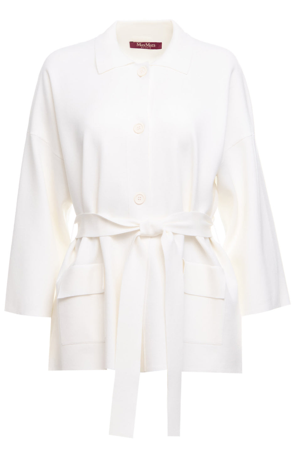 White Cardigan with Relaxed Fit
