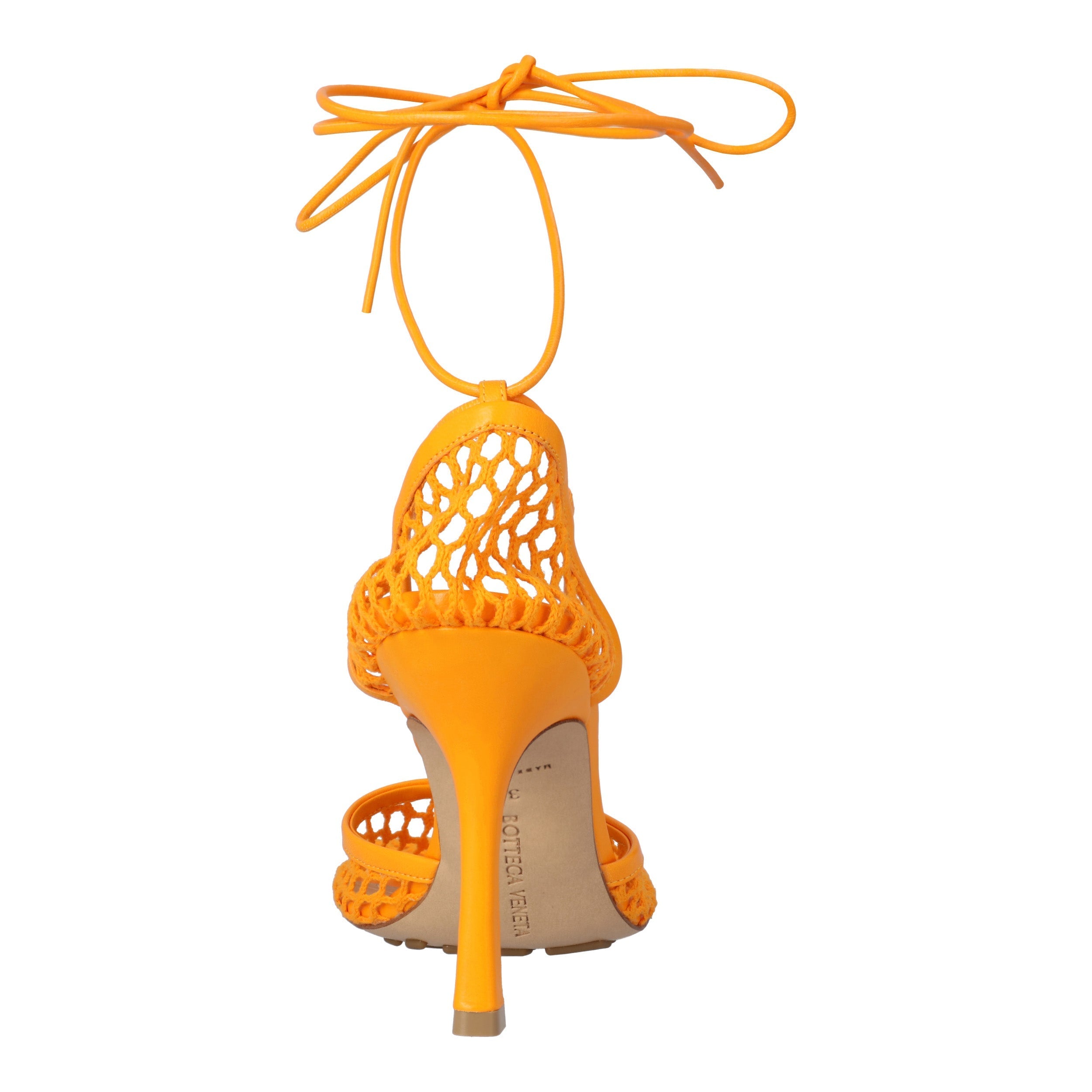 Stretch Lace-Up Sandal Orange