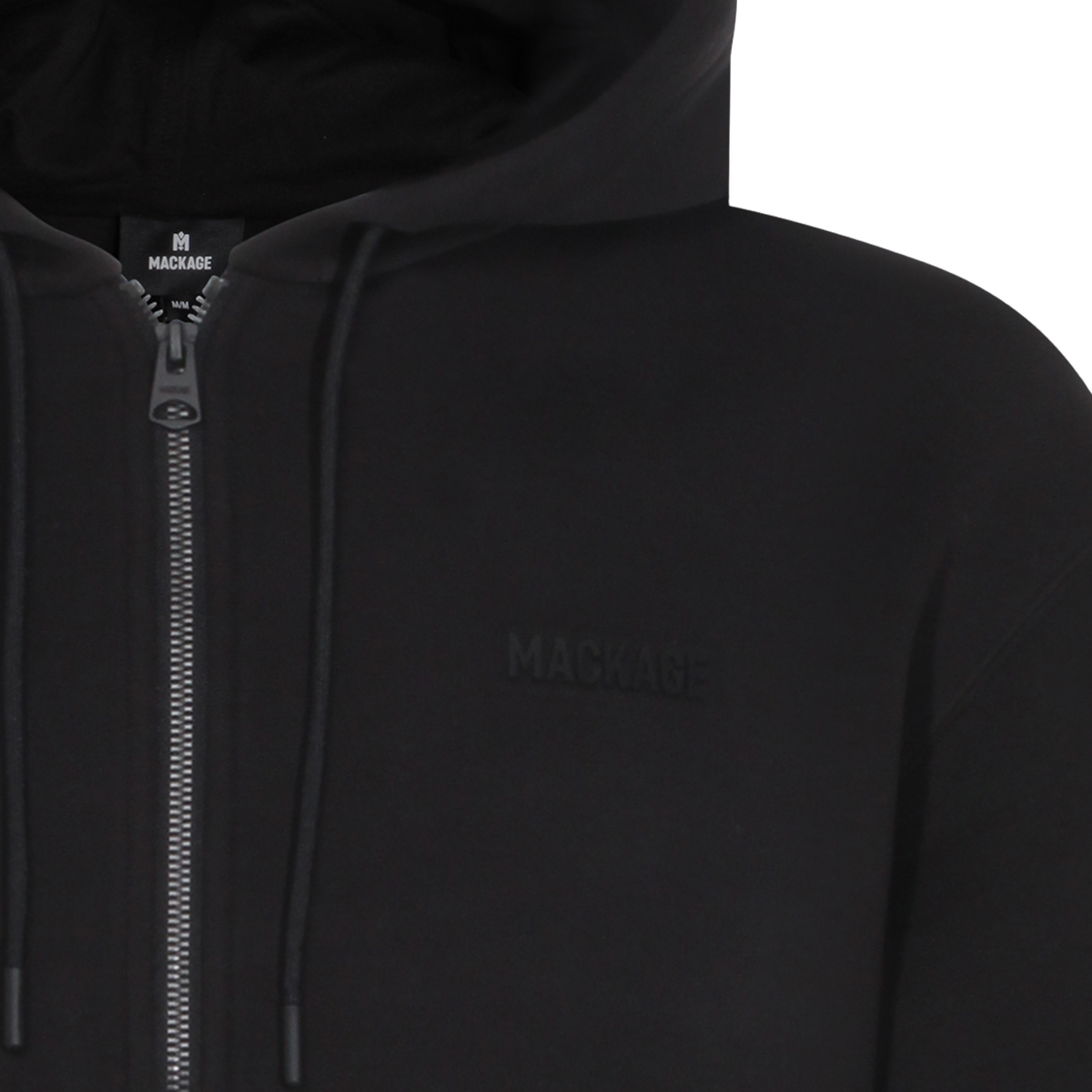 Classic Black Knit Hooded Sweatshirt