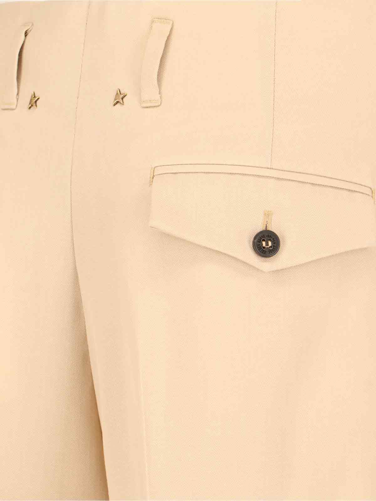 Tailored Trousers, In Beige Virgin Wool