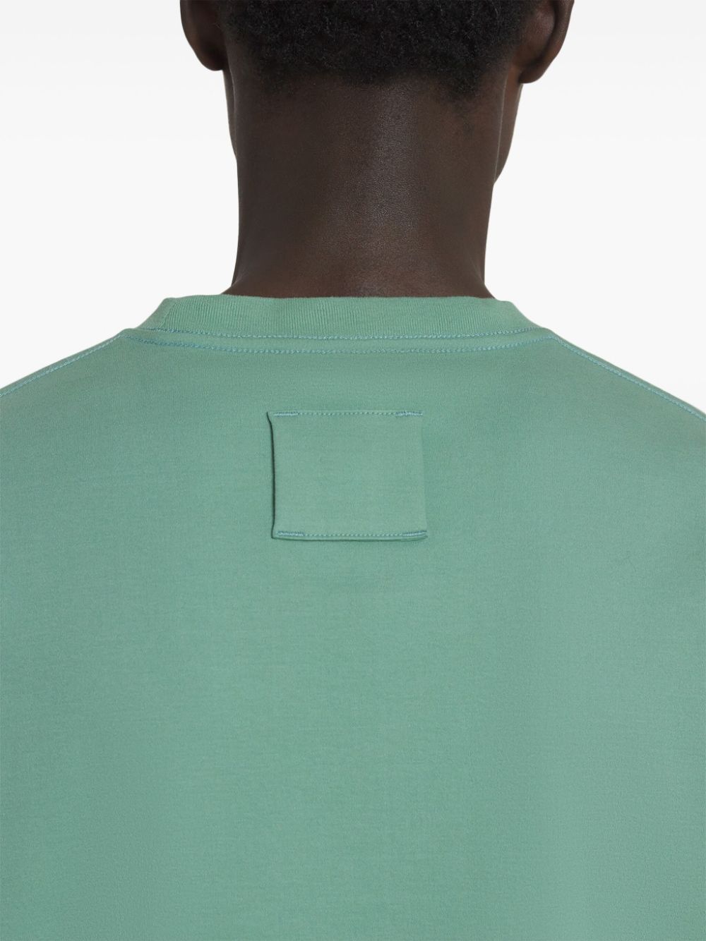 Graphic Print Sea Green Crew Neck T-Shirt