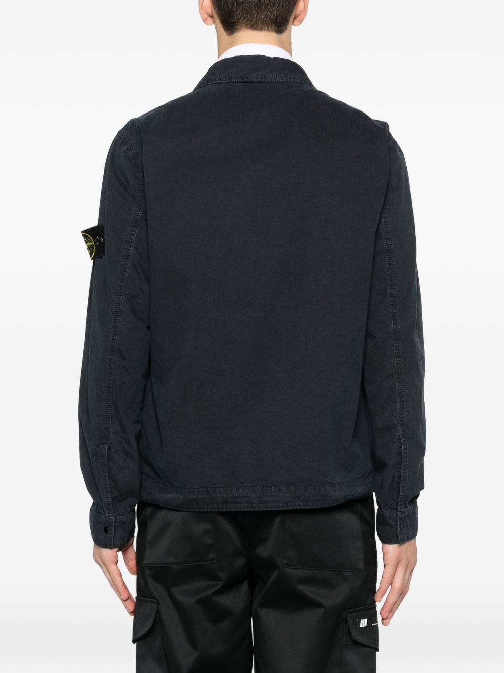 Classic Collar Casual Shirt With Double-Slider Zip