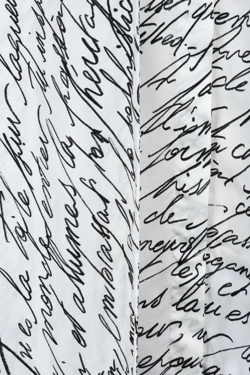 Fluid Drape Script Print Balmain Shirt