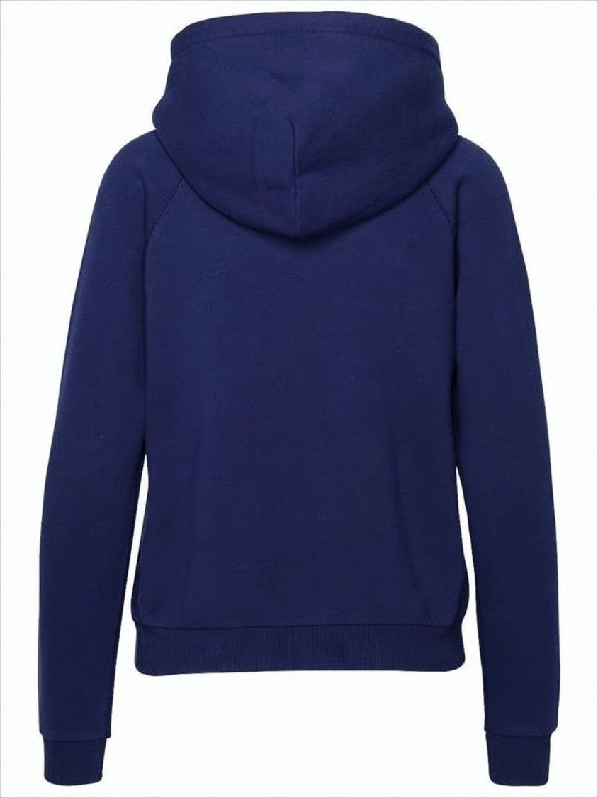 Deep Blue Hooded Sweatshirt with Kangaroo Pocket
