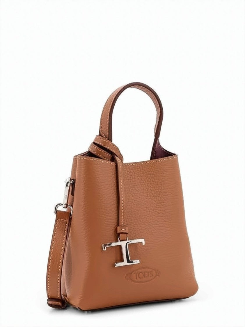 Textured Calf Leather Tote Bag