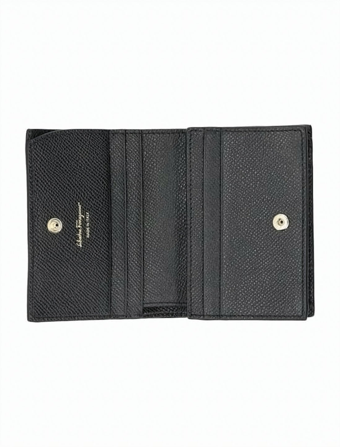 Textured Leather Wallet with Bow Detail