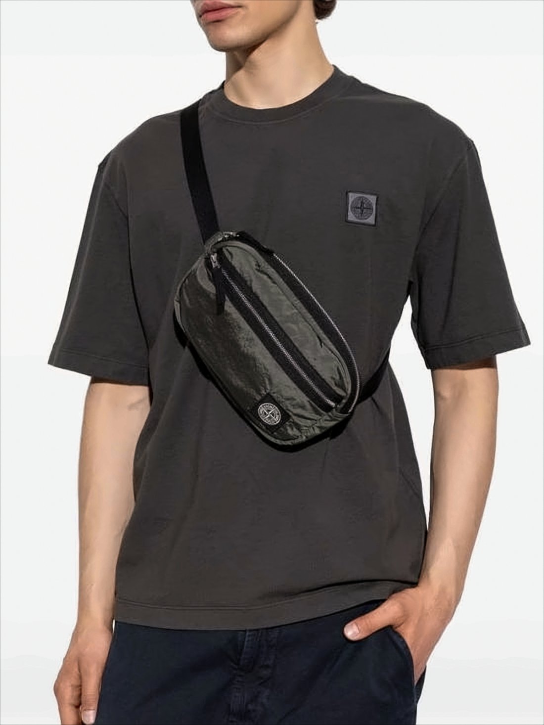Coated Nylon Metal EcoNyl Belt Bag