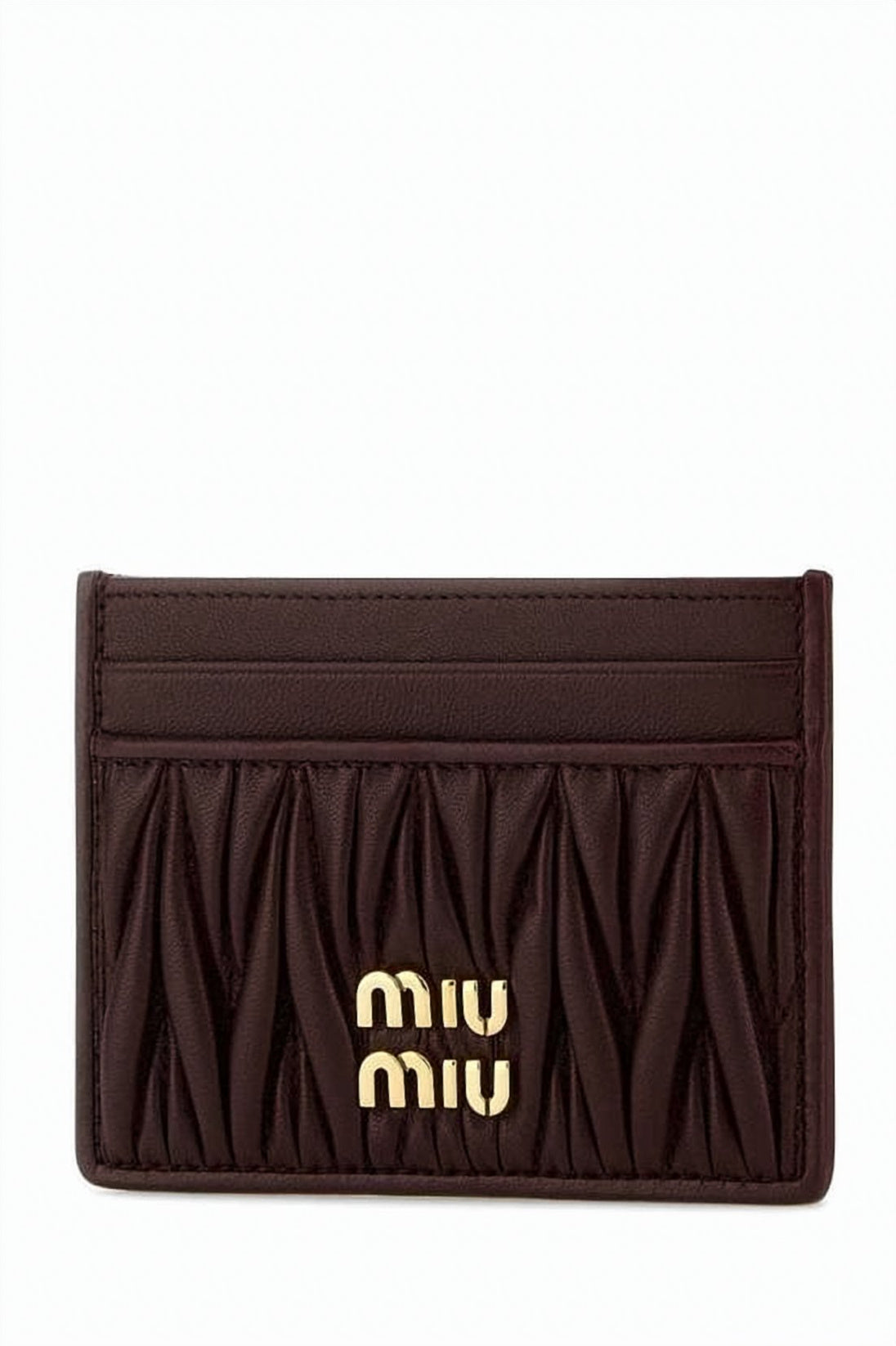 Matelassé Burgundy Napa Leather Cardholder