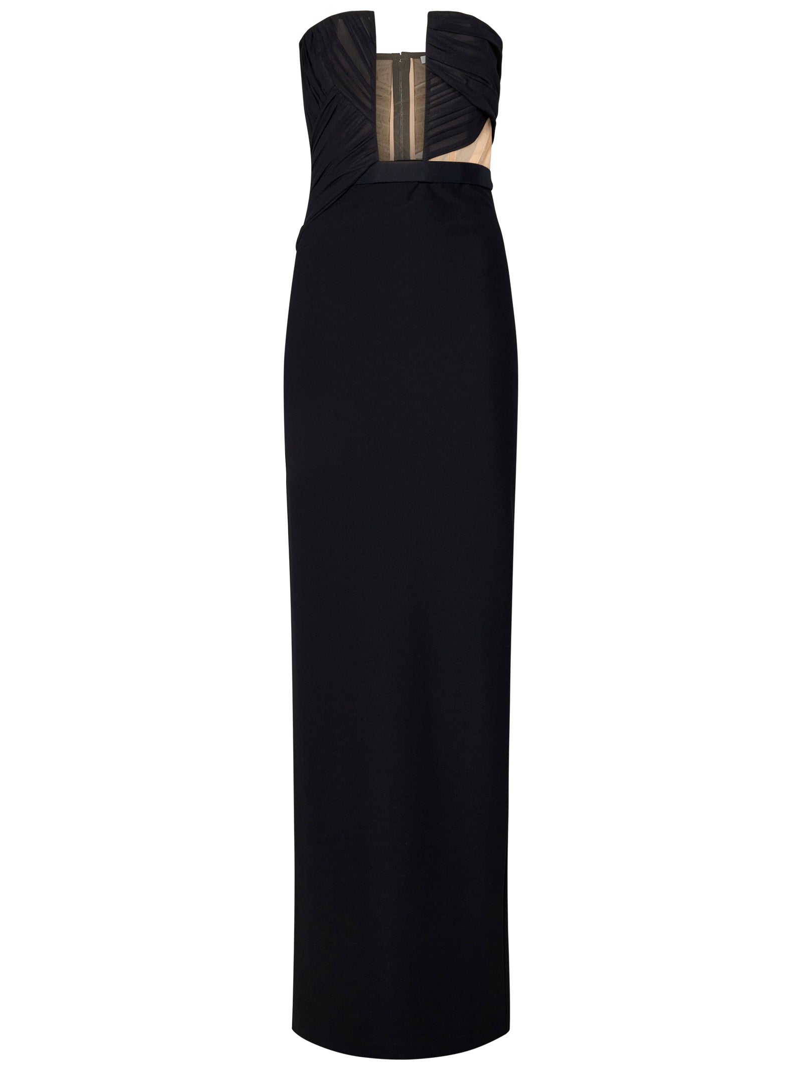 Corset Dress With Draped Georgette Insert