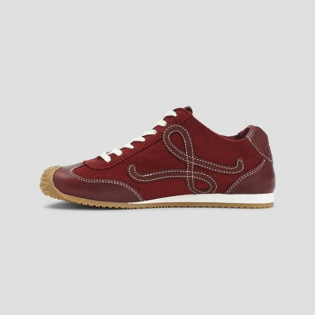 Sleek Burgundy Sneakers