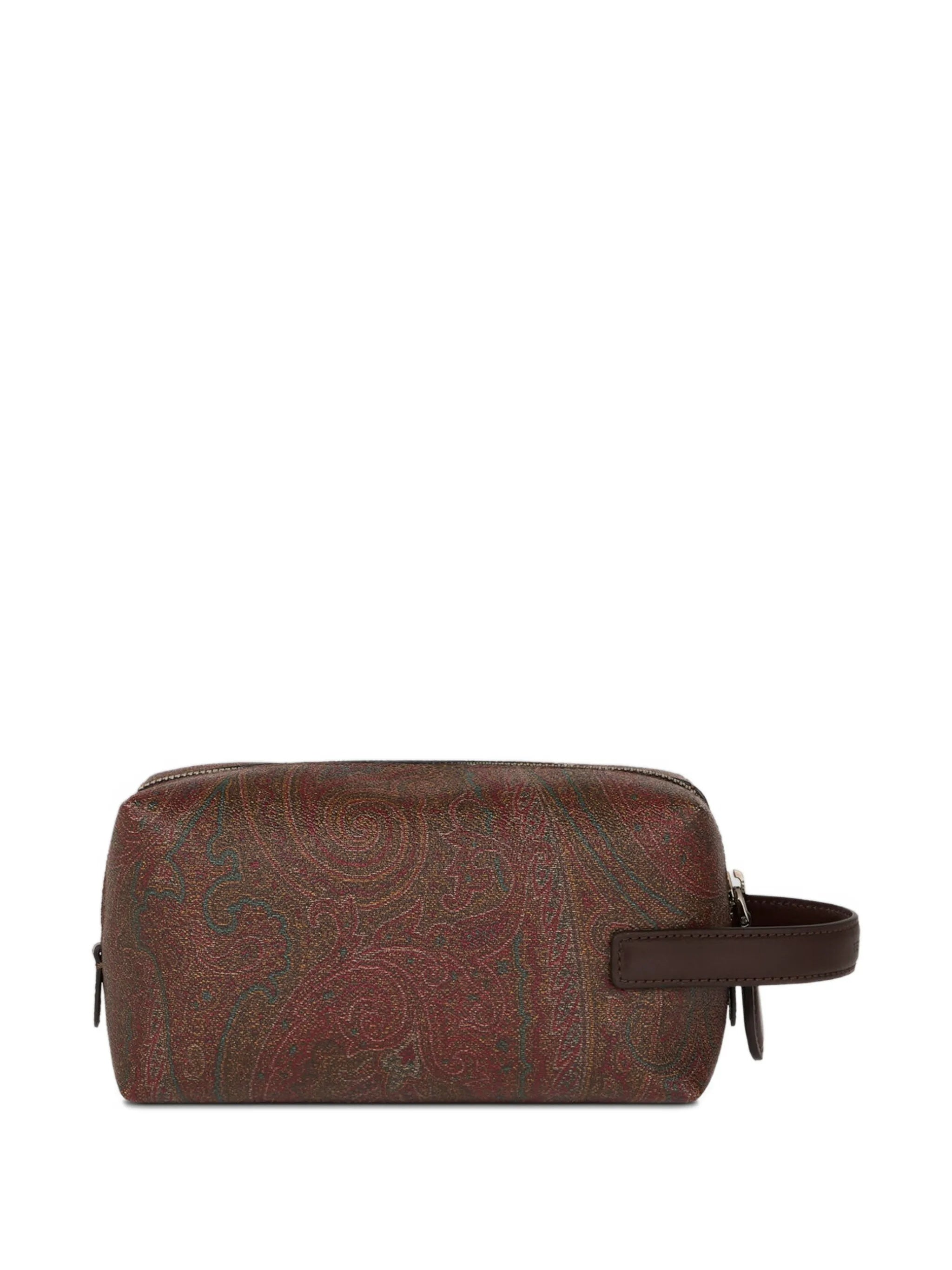 Rectangular Brown Paisley 19,5X10X8 Wristlet Pouch