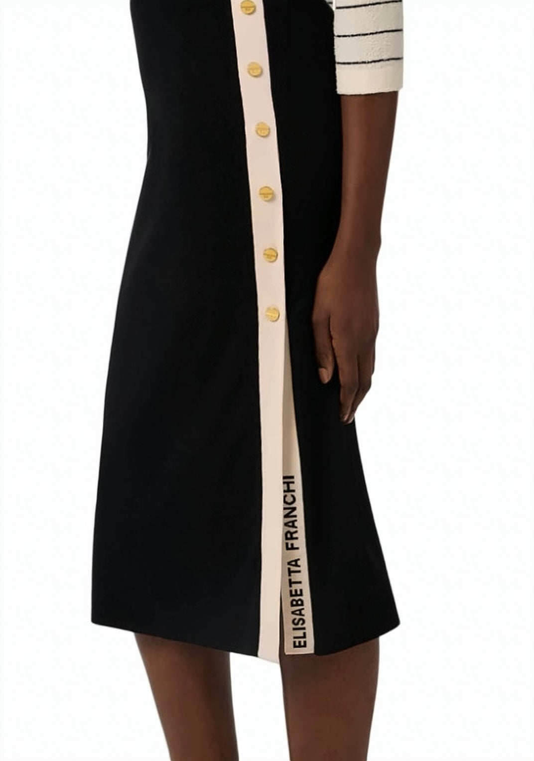 Knitted Viscose Band Midi Skirt