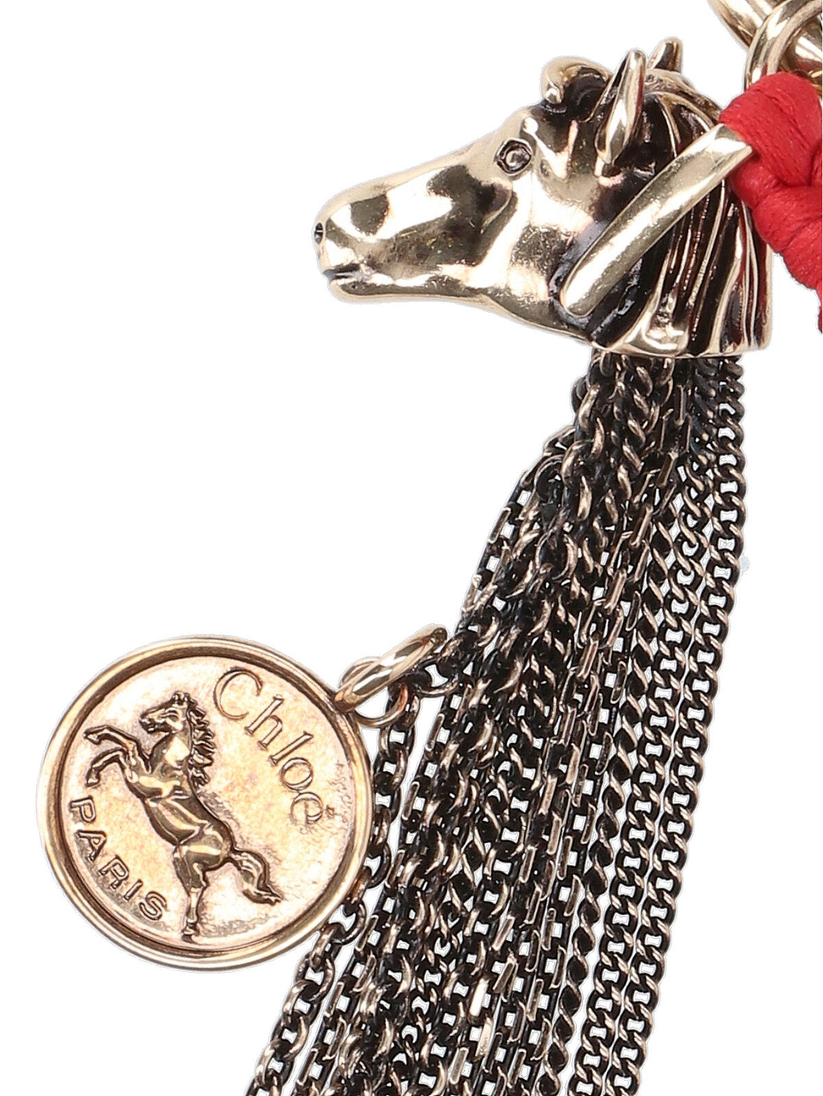 "Horse" Keychain Charm Gold-plated Brass