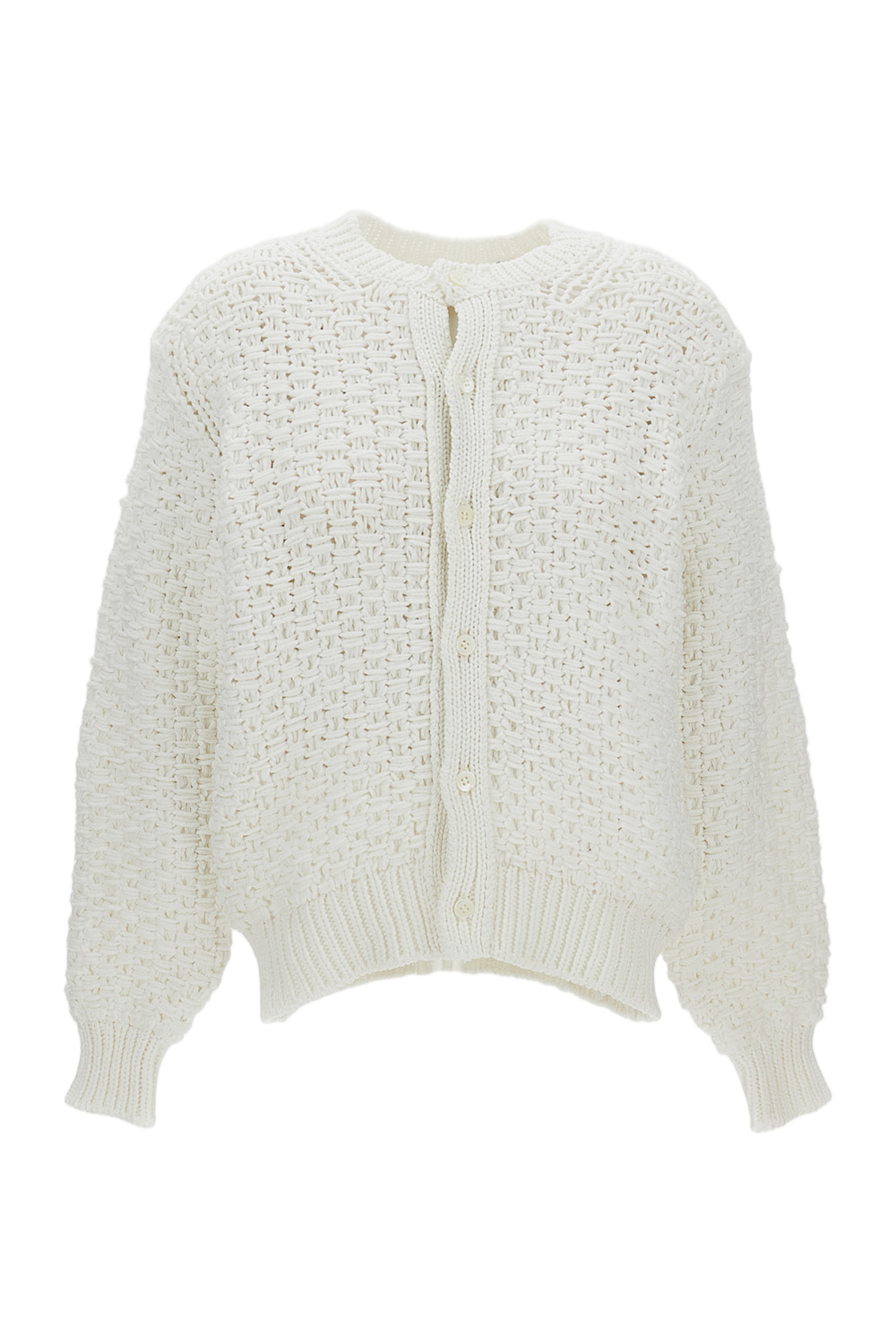 Cropped Cable-Knit Cardigan