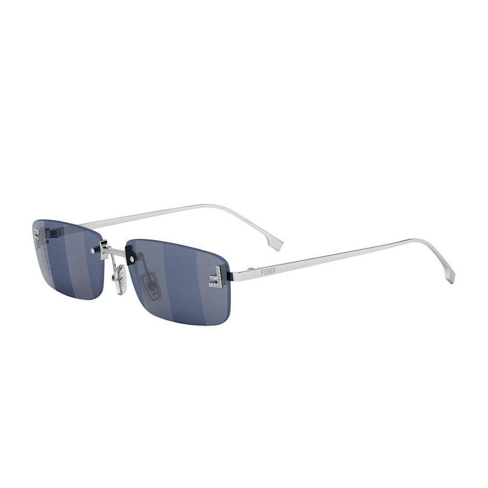 First Crystal Rimless Rectangular Sunglasses