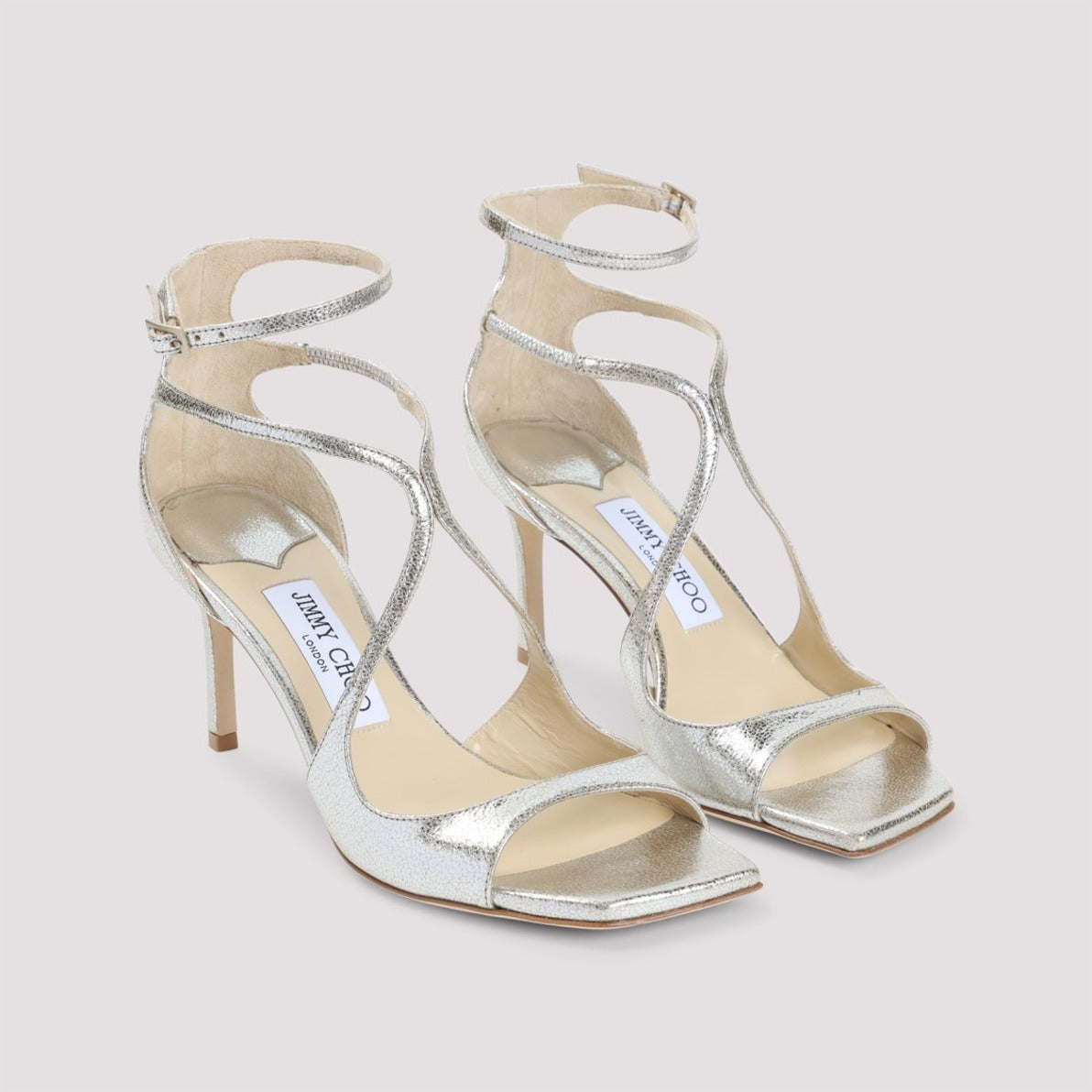 Gleaming Open-Toe Sandals With Delicate Ankle Strap