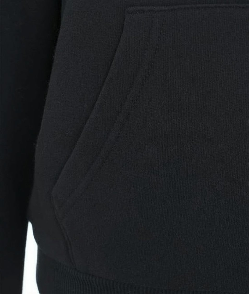 Classic Black Hoodie with Logo Detail