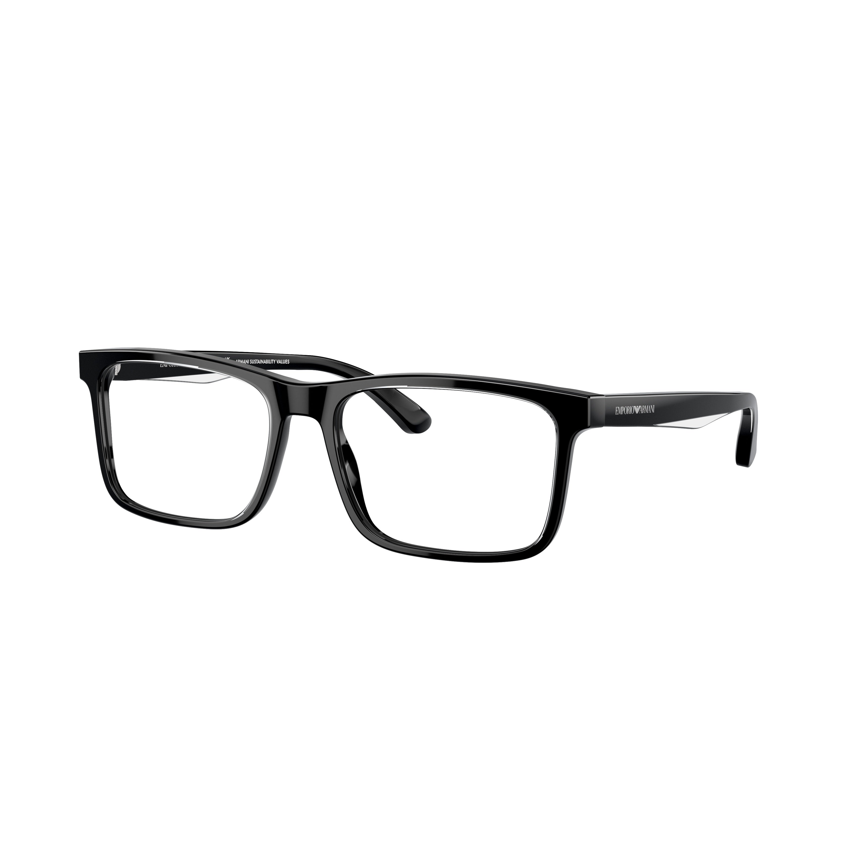 0ea3227 Rectangular Black Acetate Eyeglasses with Minimalist Design