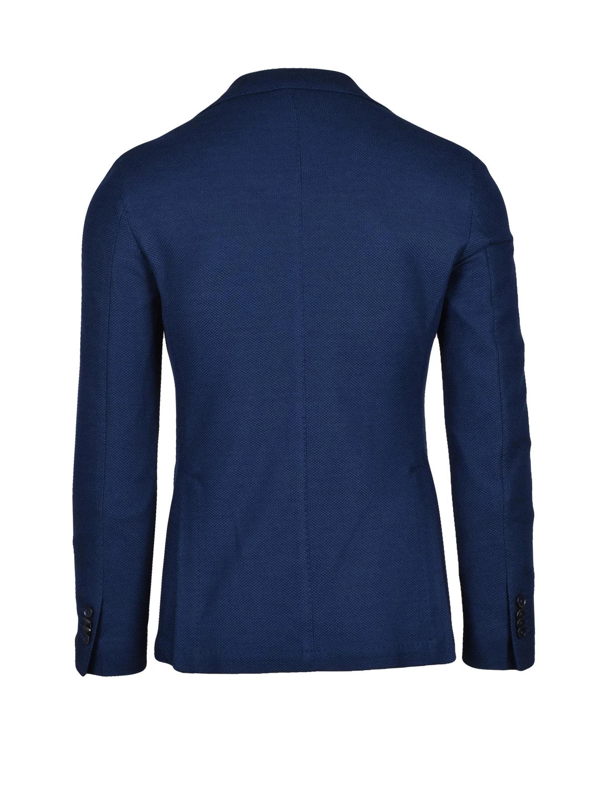 Blue Cotton Rounded Jacket