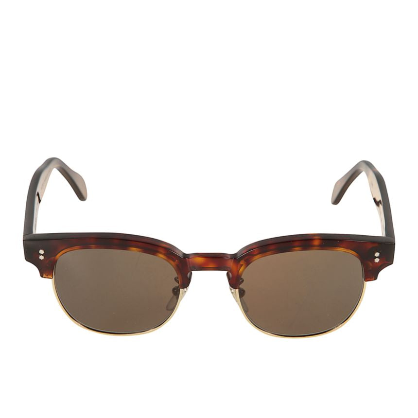 Jolly Cm Tortoiseshell Clubmaster Sunglasses with Metal Accents