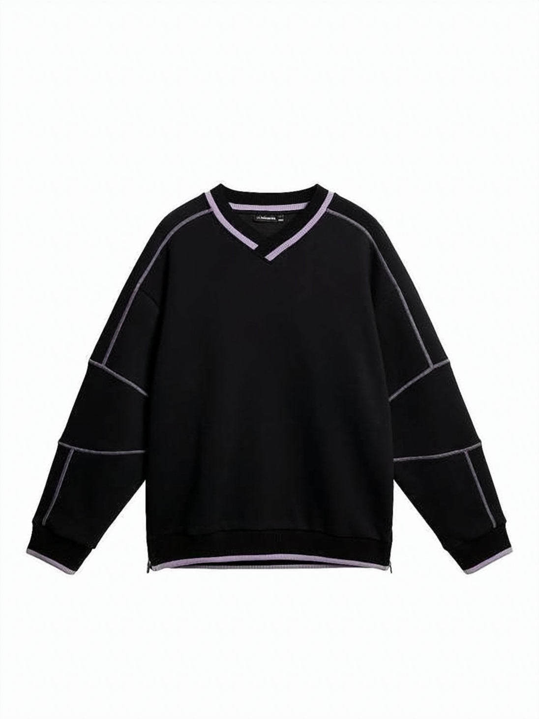 Relaxed Fit Long-Sleeve V-Neck Top