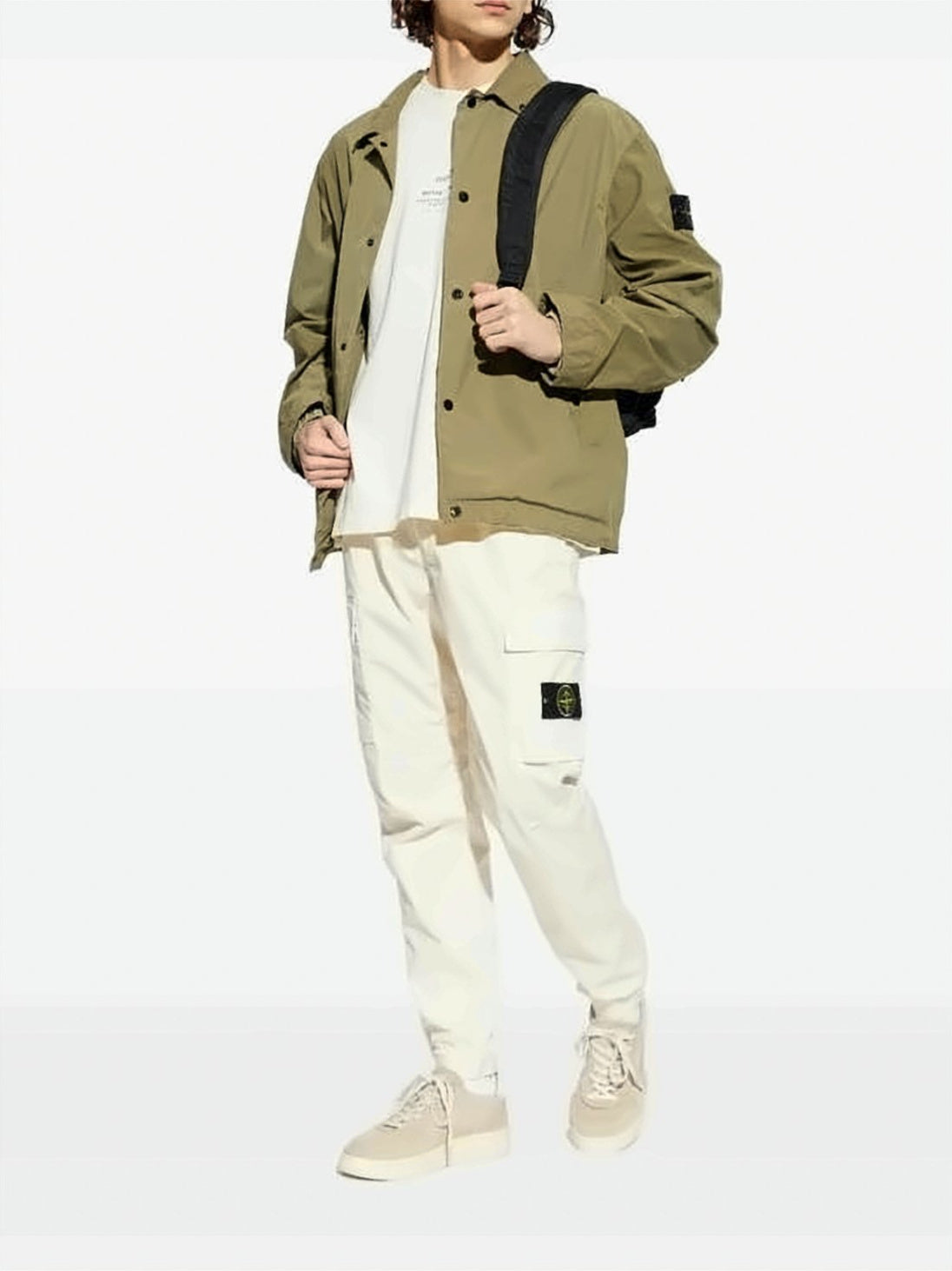 Lightweight Brown Jacket with Button-Up Front